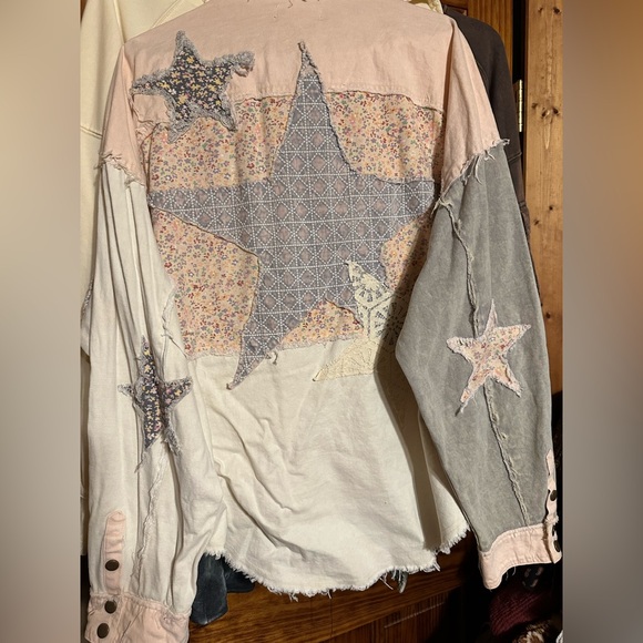 Oli & Hali Star ⭐️ Patchwork Shacket - Picture 6 of 7